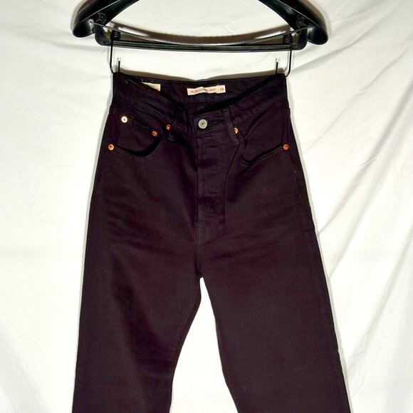 LEVIS Ribcage Black Denim Pants - Picture 1 of 3